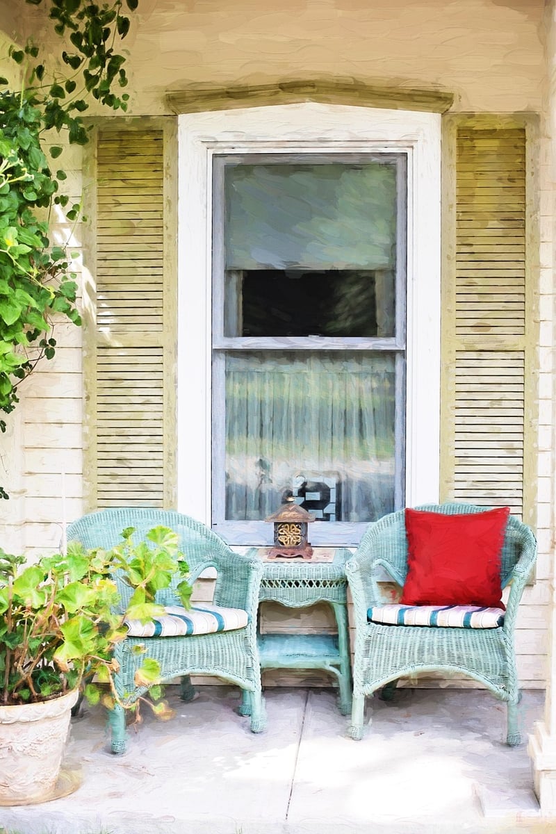 Upcycled patio furniture